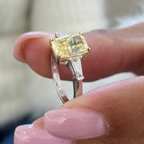 Hughette Engagement Ring 2.3ct TCW, 14K Gold