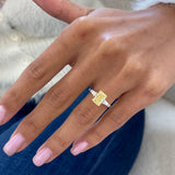 Hughette Engagement Ring 2.3ct TCW, 14K Gold