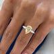 Jade Engagement Ring 2.4ct TCW, 14K Gold
