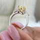 Jade Engagement Ring 2.4ct TCW, 14K Gold
