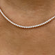 Diamond Tennis Necklace 2.5 ct Rose Gold