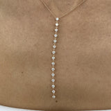 Diamond Lariat Necklace 0.9 ct Rose Gold