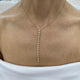 Diamond Lariat Necklace 0.9 ct Rose Gold