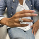 Diamond Wrap Ring 3.66 Carat White Gold 14K