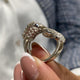 Diamond Wrap Ring 3.66 Carat White Gold 14K