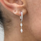 Diamond Dangle Earrings 1 ct White Gold