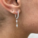 Diamond Dangle Earrings 1 ct White Gold