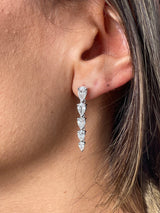 Diamond Drop Earrings 2.3 ct White Gold