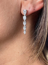 Diamond Drop Earrings 2.4 ct White Gold