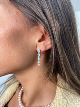 Diamond Drop Earrings 2.3 ct White Gold