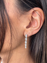 Diamond Drop Earrings 2.3 ct White Gold