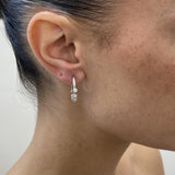 Diamond Hoop Earrings 0.8 ct White Gold
