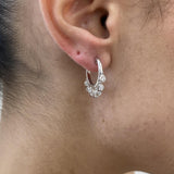 Diamond Hoop Earrings 0.7 ct White Gold