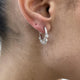 Diamond Hoop Earrings 0.7 ct White Gold