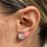 Diamond Stud Fashion Earrings 4 ct Yellow Gold