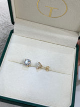 Diamond Stud Fashion Earrings 4 ct Yellow Gold