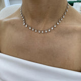 Diamond Chain Necklace 3.8 ct White Gold