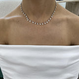 Diamond Chain Necklace 3.8 ct White Gold