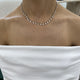 Diamond Chain Necklace 3.8 ct White Gold