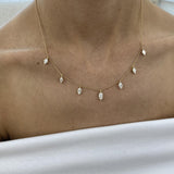 Diamond Charm Necklace 2 ct Yellow Gold