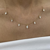 Diamond Charm Necklace 2 ct Yellow Gold