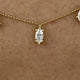 Diamond Charm Necklace 2 ct Yellow Gold