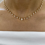 Diamond Chain Necklace 2.6 ct Yellow Gold