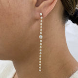 Diamond Drop Earrings 2.5 ct Yellow Gold