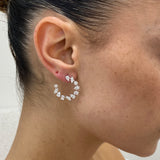 Diamond Hoop Earrings 3 ct White Gold