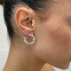 Diamond Hoop Earrings 3 ct White Gold