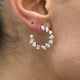 Diamond Hoop Earrings 2.9 ct White Gold