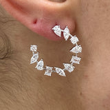 Diamond Hoop Earrings 2.9 ct White Gold