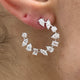 Diamond Hoop Earrings 2.9 ct White Gold