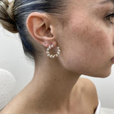Diamond Hoop Earrings 2.9 ct Yellow Gold