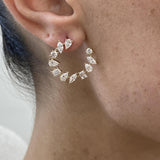 Diamond Hoop Earrings 3.1 ct Yellow Gold