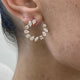 Diamond Hoop Earrings 3.1 ct Yellow Gold
