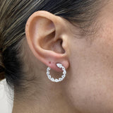 Diamond Hoop Earrings 2.5 ct White Gold