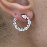 Diamond Hoop Earrings 2.6 ct White Gold