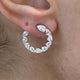 Diamond Hoop Earrings 2.6 ct White Gold
