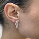 Diamond Hoop Earrings 1.6 ct White Gold