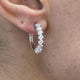 Diamond Hoop Earrings 1.6 ct White Gold