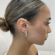 Diamond Hoop Earrings 1.6 ct White Gold