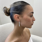 Diamond Dangle Earrings 4.4 ct White Gold