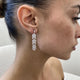 Diamond Dangle Earrings 4.4 ct White Gold