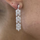 Diamond Dangle Earrings 4.4 ct White Gold