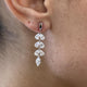 Diamond Dangle Earrings 3.6 ct White Gold