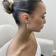Diamond Dangle Earrings 3.5 ct White Gold