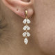 Diamond Dangle Earrings 3.7 ct Yellow Gold
