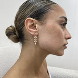 Diamond Dangle Earrings 3.7 ct Yellow Gold