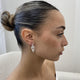 Diamond Dangle Earrings 3.6 ct White Gold
